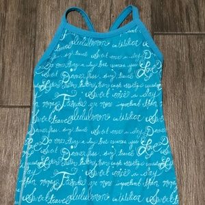 Lululemon built in bra with mesh back tank